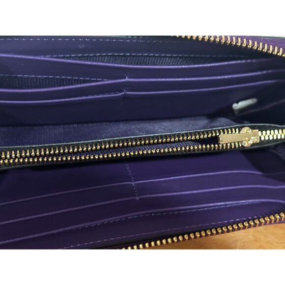 Coach Accordion Zip Wallet In Crossgrain Leather NWT - Picture 4 of 7